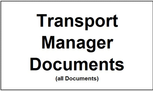 Full Suite of Transport Manager Documents