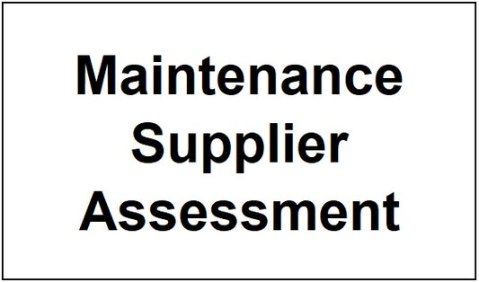 Maintenance Supplier Assessment Form