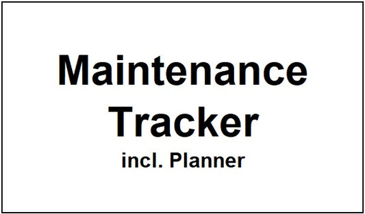 Maintenance Tracker incl. Planner