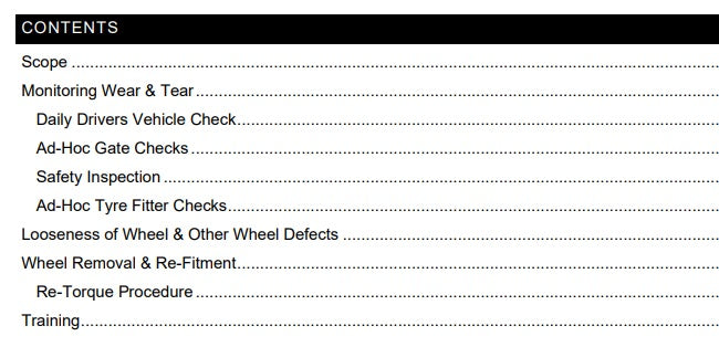 Wheel Security Policy